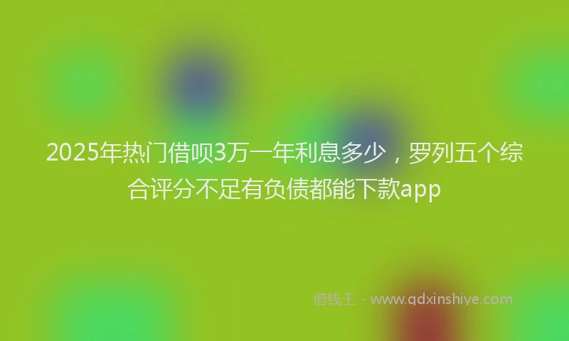 2025年热门借呗3万一年利息多少，罗列五个综合评分不足有负债都能下款app
