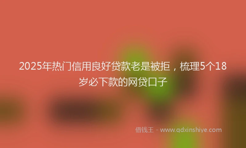 2025年热门信用良好贷款老是被拒，梳理5个18岁必下款的网贷口子