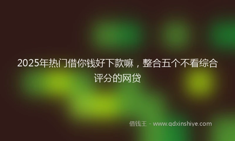 2025年热门借你钱好下款嘛，整合五个不看综合评分的网贷