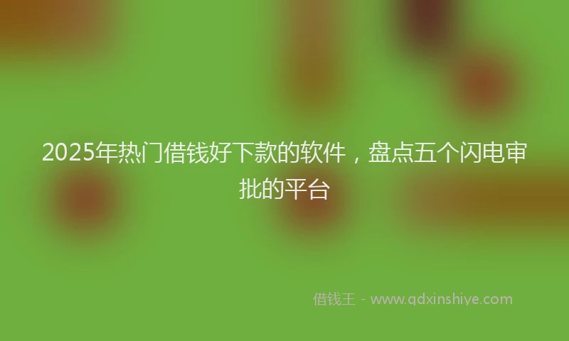 2025年热门借钱好下款的软件，盘点五个闪电审批的平台