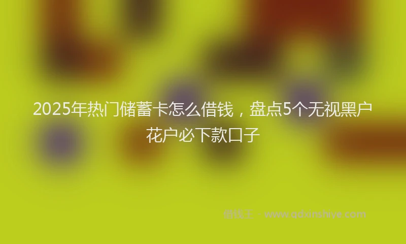 2025年热门储蓄卡怎么借钱，盘点5个无视黑户花户必下款口子