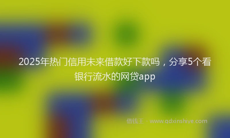 2025年热门信用未来借款好下款吗，分享5个看银行流水的网贷app