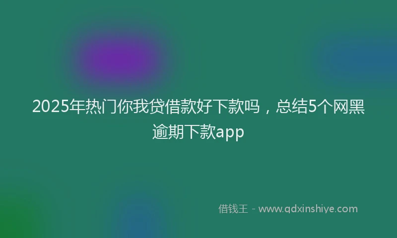 2025年热门你我贷借款好下款吗，总结5个网黑逾期下款app