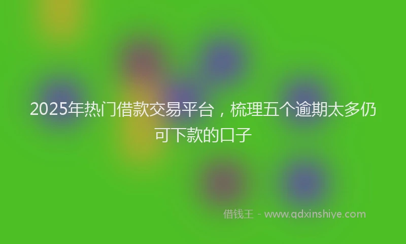 2025年热门借款交易平台，梳理五个逾期太多仍可下款的口子