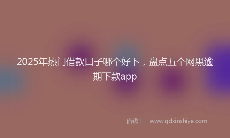 2025年热门借款口子哪个好下，盘点五个网黑逾期下款app