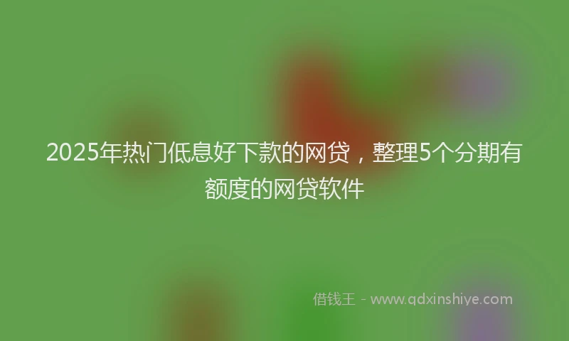 2025年热门低息好下款的网贷，整理5个分期有额度的网贷软件