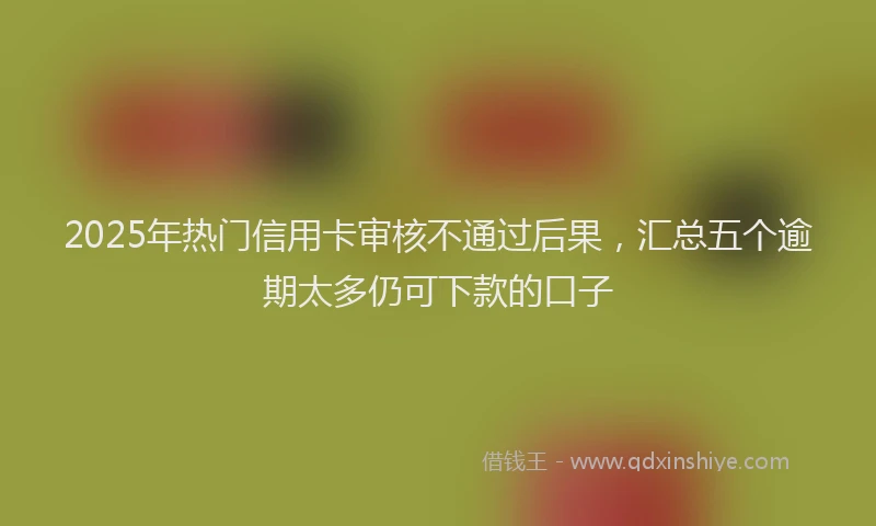 2025年热门信用卡审核不通过后果，汇总五个逾期太多仍可下款的口子