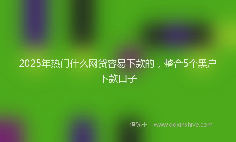 2025年热门什么网贷容易下款的，整合5个黑户下款口子
