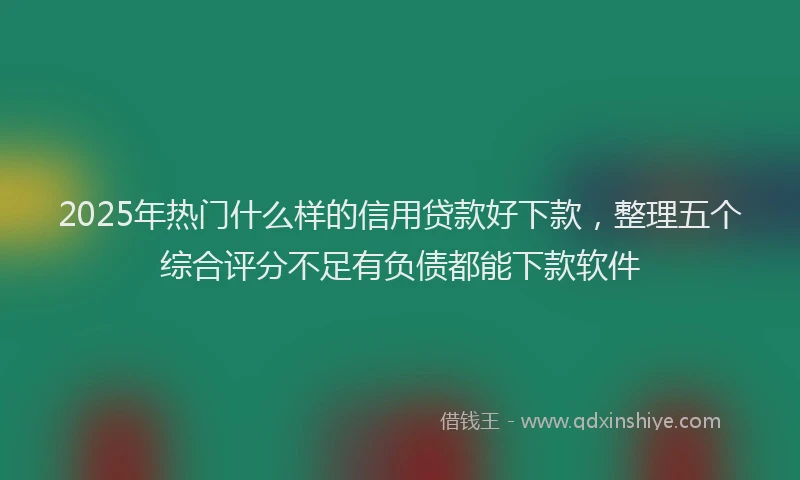 2025年热门什么样的信用贷款好下款，整理五个综合评分不足有负债都能下款软件