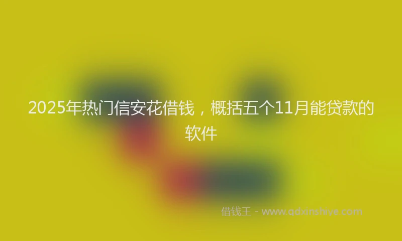 2025年热门信安花借钱，概括五个11月能贷款的软件