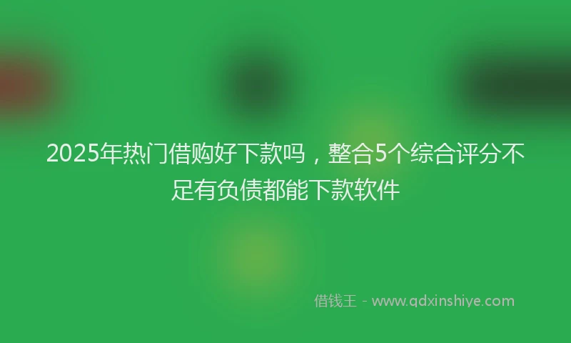 2025年热门借购好下款吗，整合5个综合评分不足有负债都能下款软件