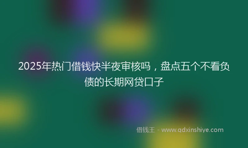 2025年热门借钱快半夜审核吗，盘点五个不看负债的长期网贷口子