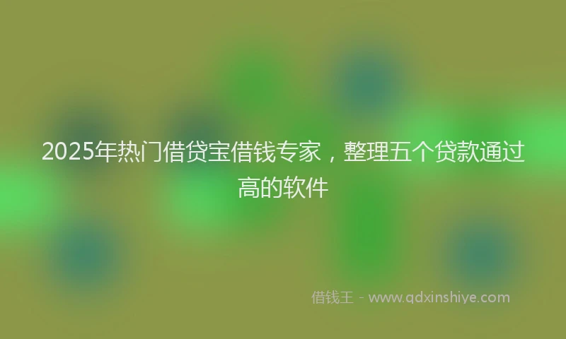 2025年热门借贷宝借钱专家，整理五个贷款通过高的软件