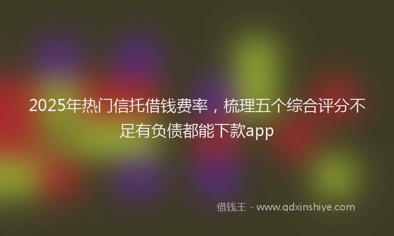 2025年热门信托借钱费率，梳理五个综合评分不足有负债都能下款app