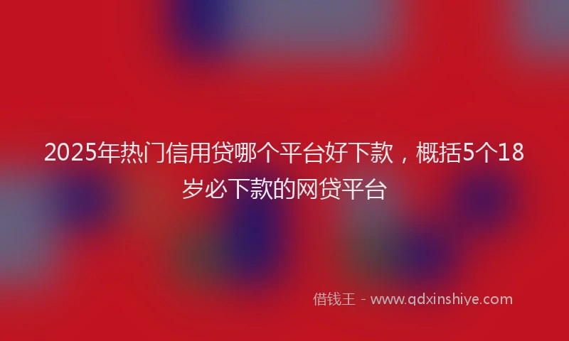 2025年热门信用贷哪个平台好下款，概括5个18岁必下款的网贷平台