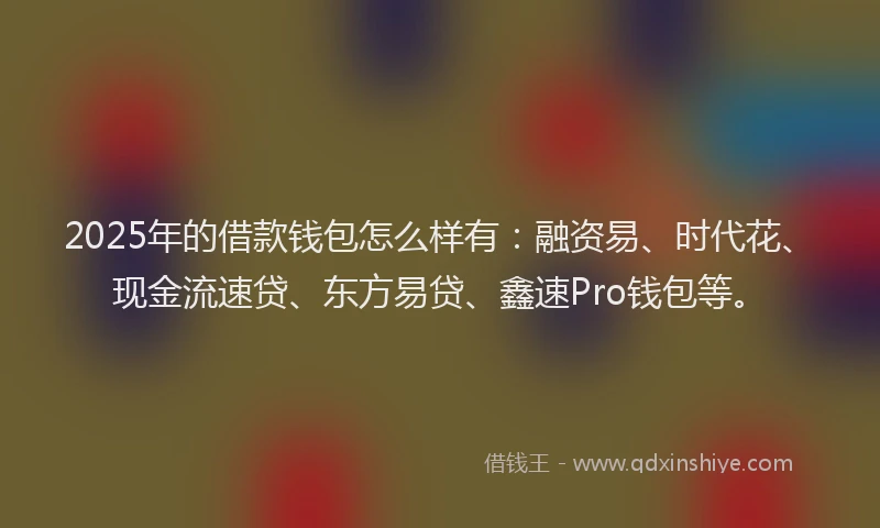 2025年的借款钱包怎么样有：融资易、时代花、现金流速贷、东方易贷、鑫速Pro钱包等。