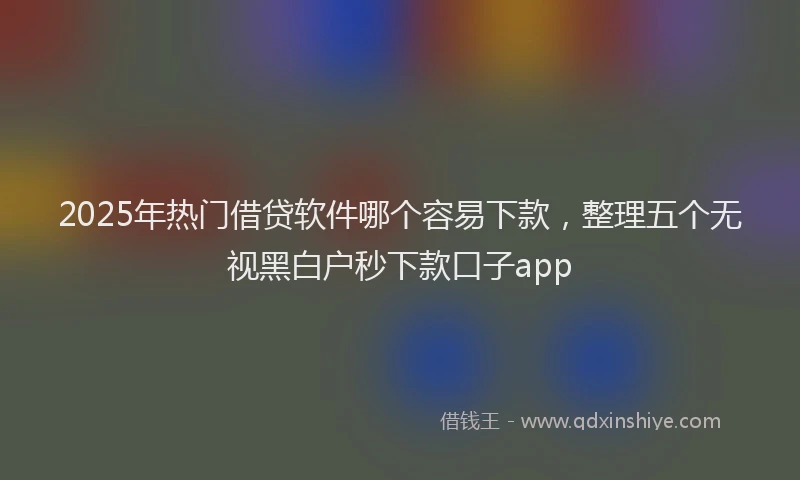 2025年热门借贷软件哪个容易下款，整理五个无视黑白户秒下款口子app