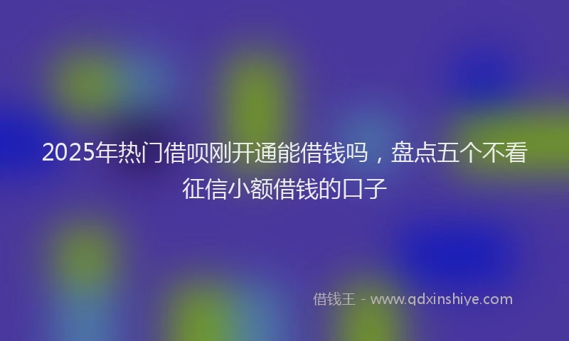 2025年热门借呗刚开通能借钱吗，盘点五个不看征信小额借钱的口子