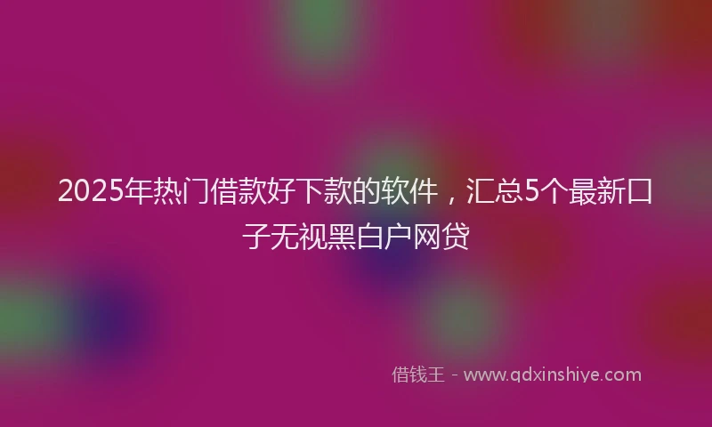 2025年热门借款好下款的软件，汇总5个最新口子无视黑白户网贷