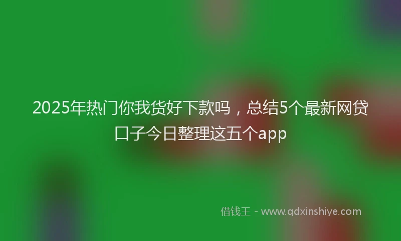 2025年热门你我货好下款吗，总结5个最新网贷口子今日整理这五个app
