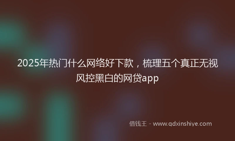2025年热门什么网络好下款，梳理五个真正无视风控黑白的网贷app