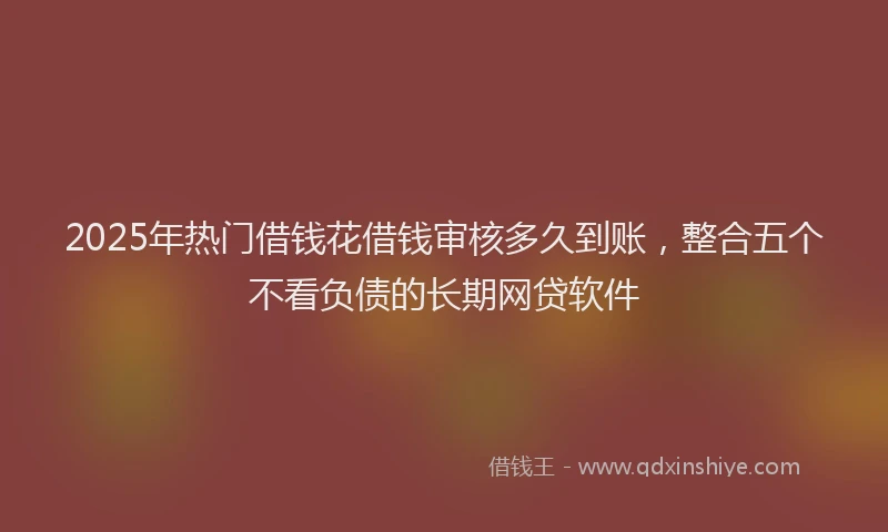 2025年热门借钱花借钱审核多久到账，整合五个不看负债的长期网贷软件