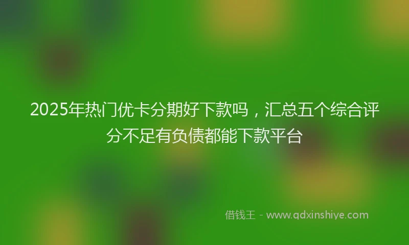 2025年热门优卡分期好下款吗，汇总五个综合评分不足有负债都能下款平台