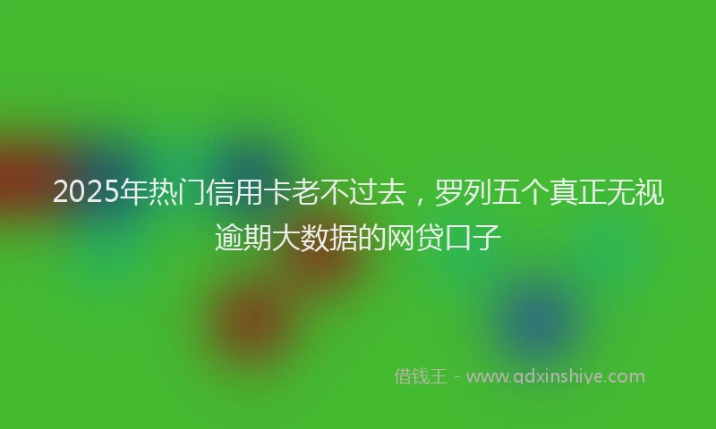 2025年热门信用卡老不过去，罗列五个真正无视逾期大数据的网贷口子