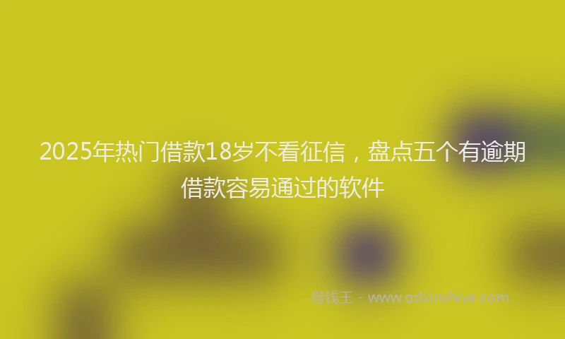 2025年热门借款18岁不看征信，盘点五个有逾期借款容易通过的软件