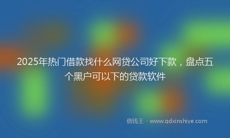 2025年热门借款找什么网贷公司好下款，盘点五个黑户可以下的贷款软件