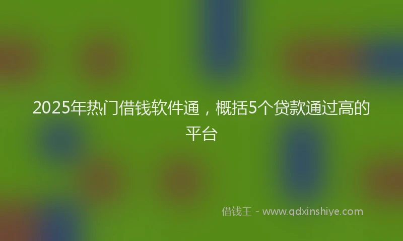 2025年热门借钱软件通，概括5个贷款通过高的平台
