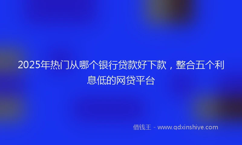 2025年热门从哪个银行贷款好下款，整合五个利息低的网贷平台