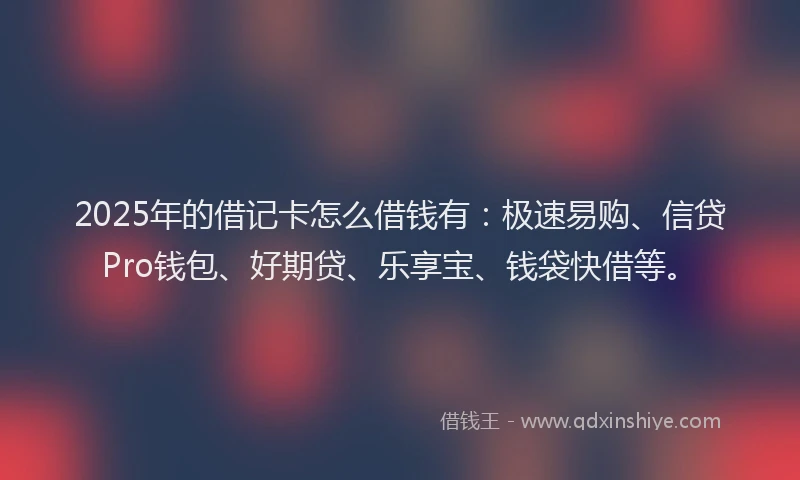 2025年的借记卡怎么借钱有：极速易购、信贷Pro钱包、好期贷、乐享宝、钱袋快借等。