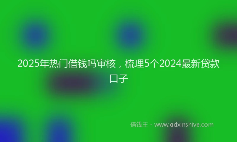 2025年热门借钱吗审核，梳理5个2024最新贷款口子