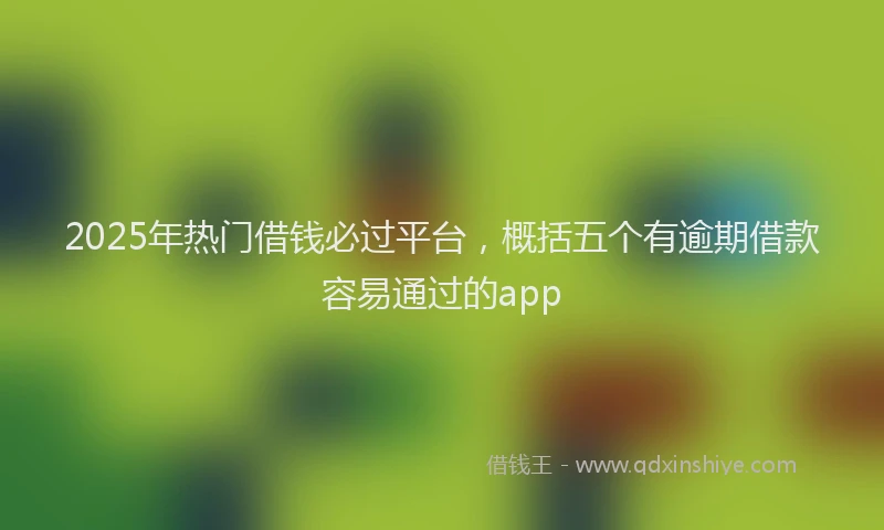 2025年热门借钱必过平台，概括五个有逾期借款容易通过的app