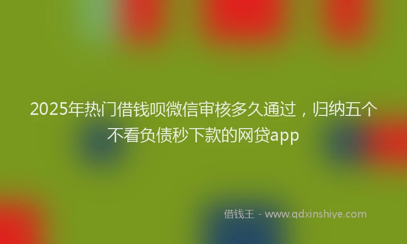 2025年热门借钱呗微信审核多久通过，归纳五个不看负债秒下款的网贷app
