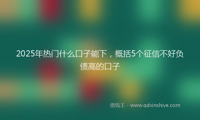 2025年热门什么口子能下，概括5个征信不好负债高的口子
