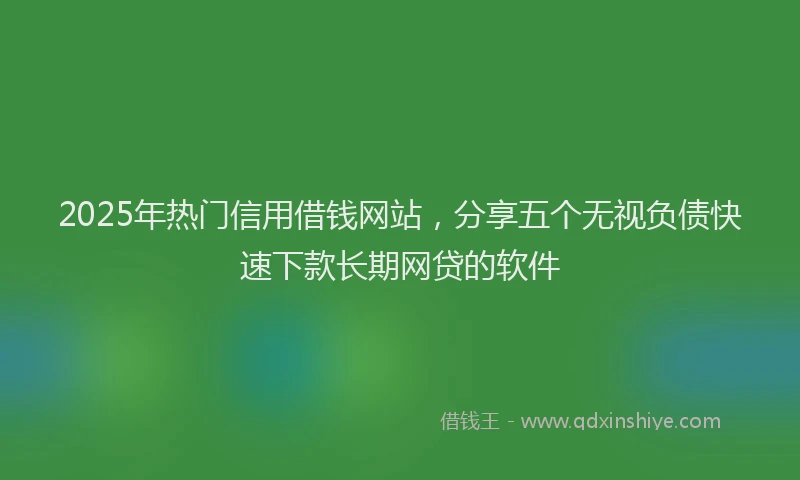 2025年热门信用借钱网站，分享五个无视负债快速下款长期网贷的软件