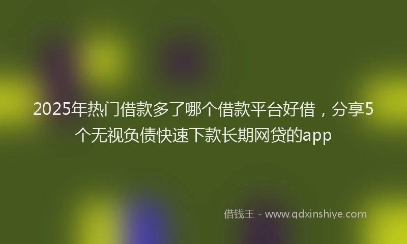 2025年热门借款多了哪个借款平台好借，分享5个无视负债快速下款长期网贷的app