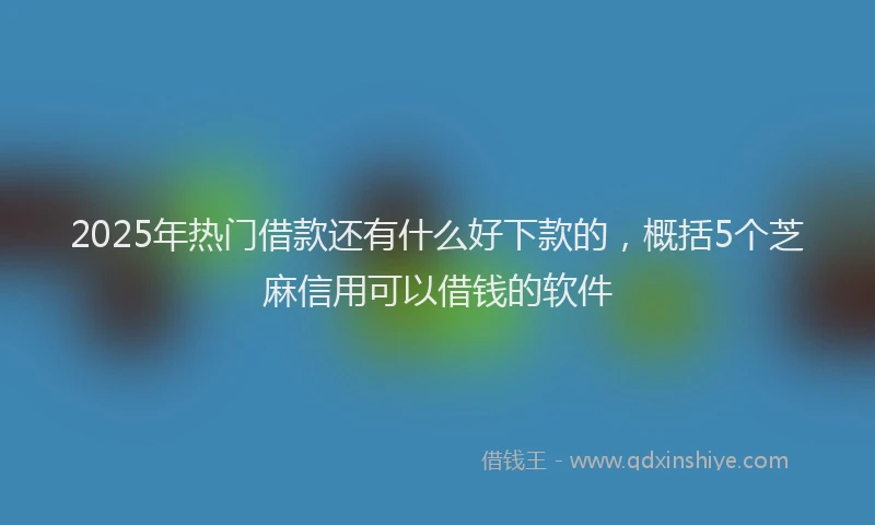 2025年热门借款还有什么好下款的，概括5个芝麻信用可以借钱的软件