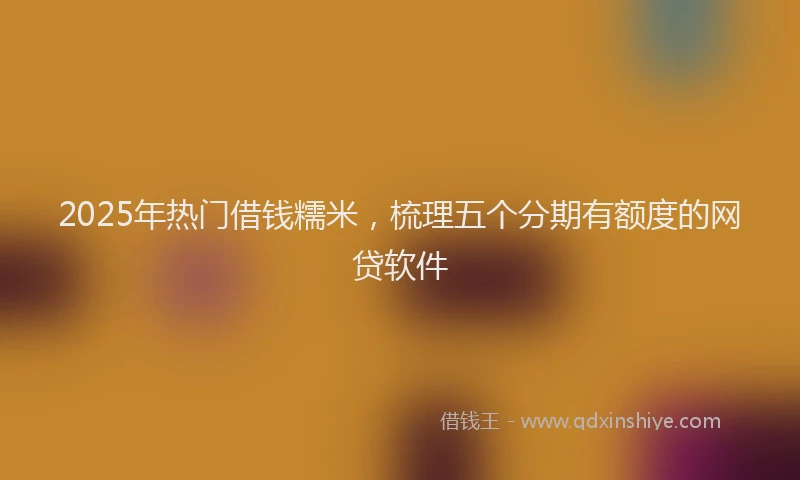 2025年热门借钱糯米，梳理五个分期有额度的网贷软件