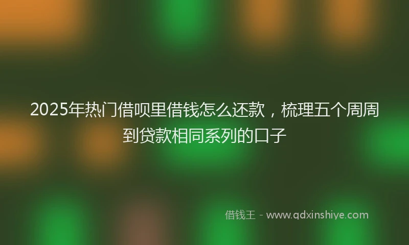 2025年热门借呗里借钱怎么还款，梳理五个周周到贷款相同系列的口子