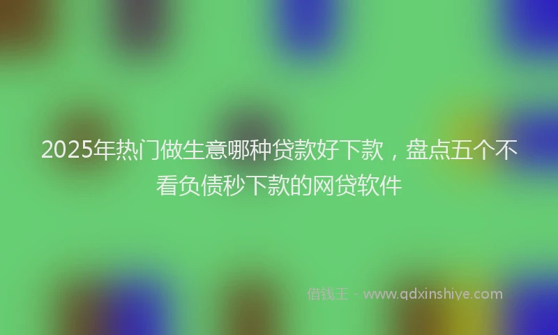 2025年热门做生意哪种贷款好下款，盘点五个不看负债秒下款的网贷软件