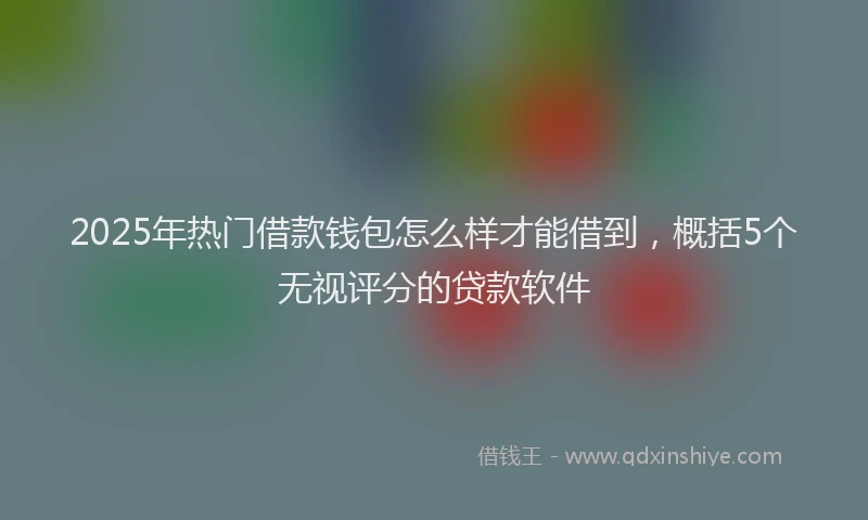 2025年热门借款钱包怎么样才能借到，概括5个无视评分的贷款软件