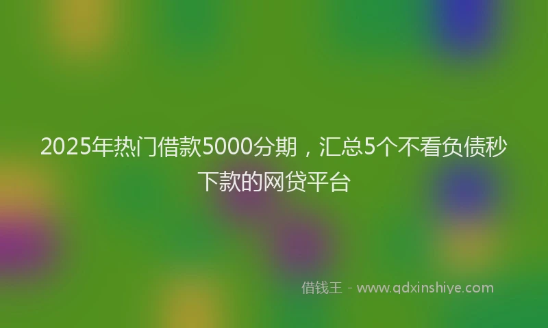 2025年热门借款5000分期，汇总5个不看负债秒下款的网贷平台