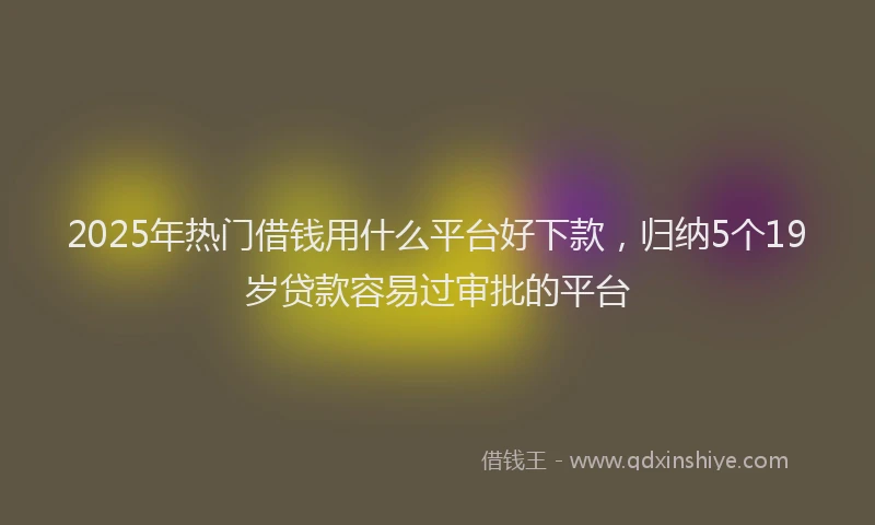 2025年热门借钱用什么平台好下款，归纳5个19岁贷款容易过审批的平台