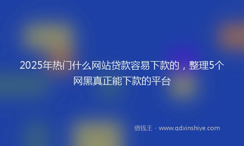 2025年热门什么网站贷款容易下款的，整理5个网黑真正能下款的平台