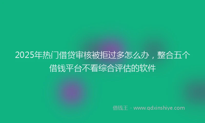 2025年热门借贷审核被拒过多怎么办，整合五个借钱平台不看综合评估的软件
