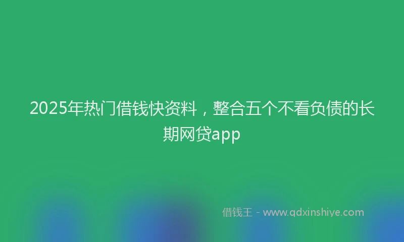 2025年热门借钱快资料，整合五个不看负债的长期网贷app