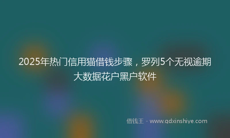 2025年热门信用猫借钱步骤，罗列5个无视逾期大数据花户黑户软件